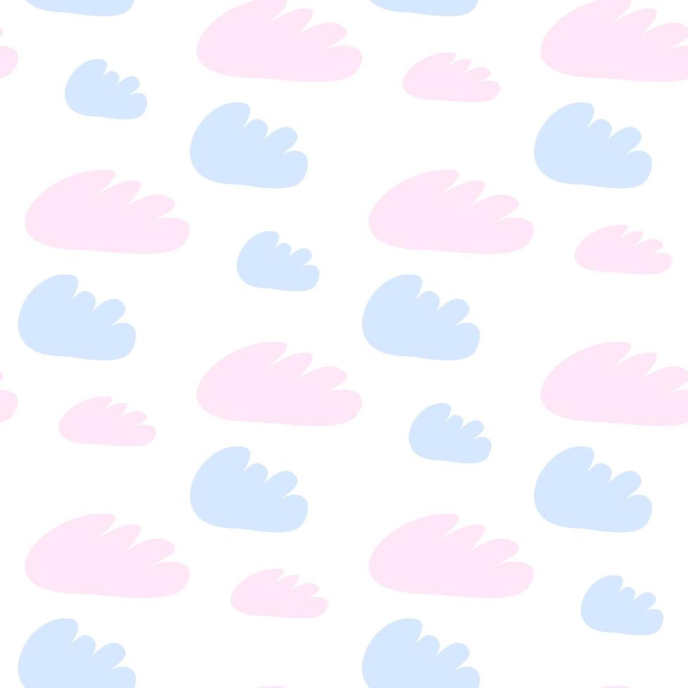 Clouds seamless pattern. Vector design baby illustration