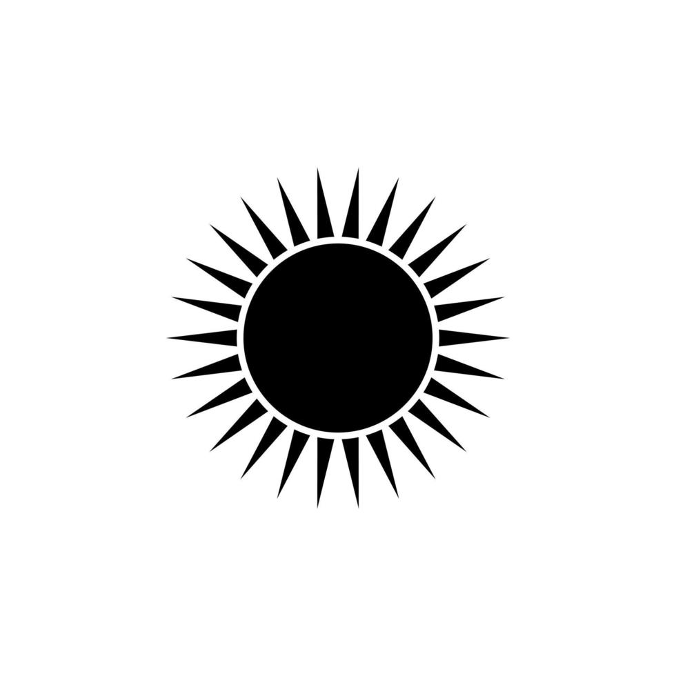 icono de glifo de sol. ilustración de símbolo de vector plano aislado