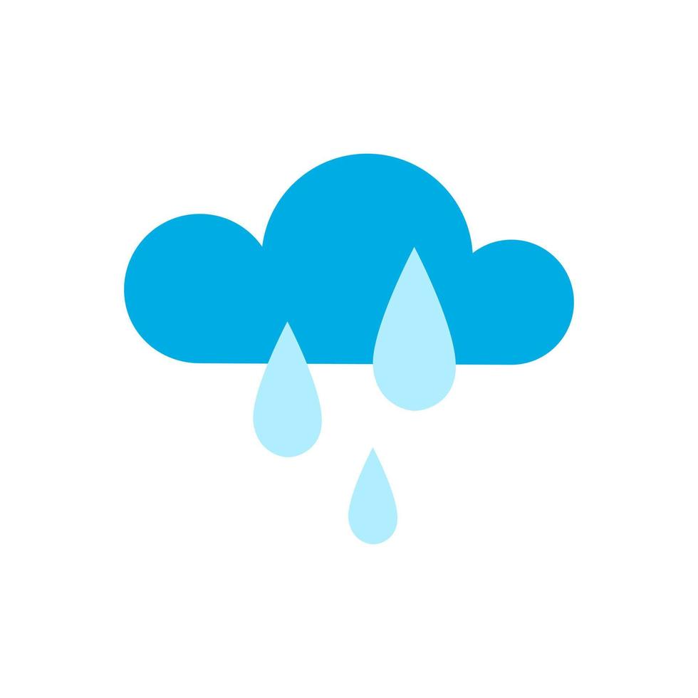 Icons of cloud and weather. Flat vector design illustration