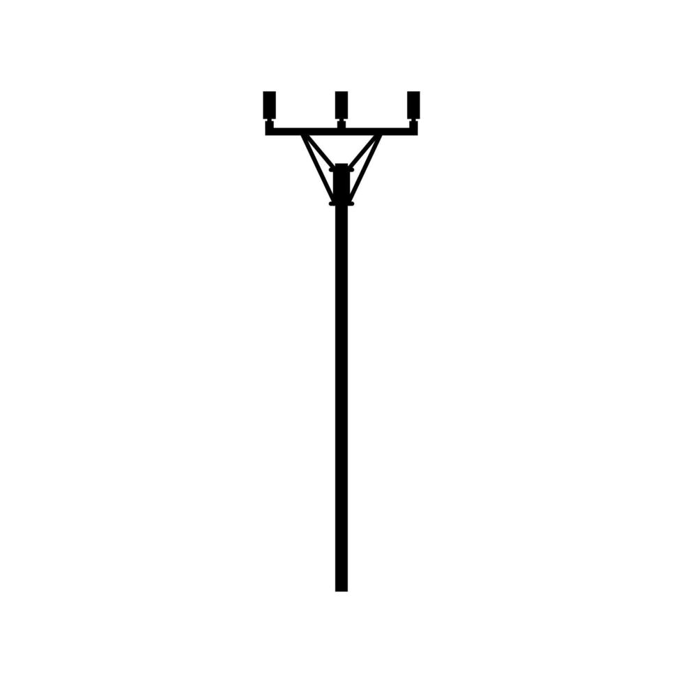 Wood power line symbol. Power line flat design. vector