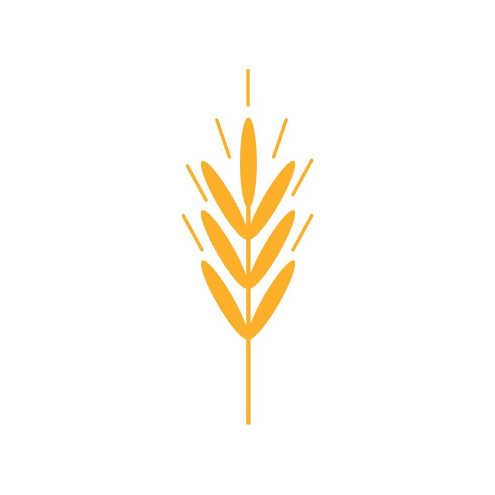 Wheat Ears Icons. Organic wheat, bread agriculture and natural eat. Contour lines. vector