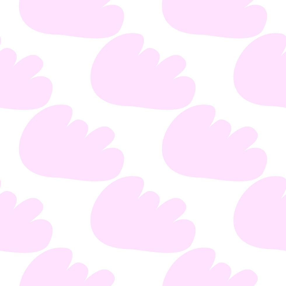 Pink clouds seamless pattern. Vector design baby illustration