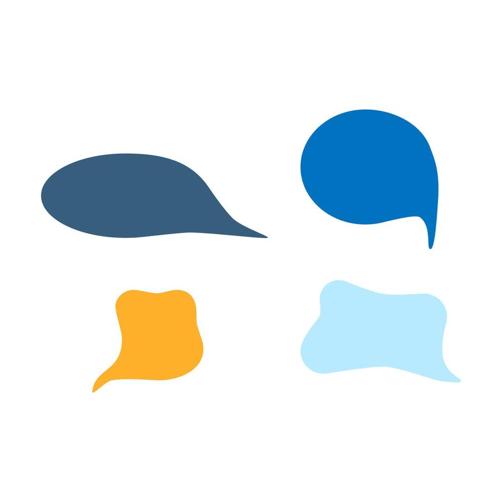 Speech bubble icon set. Chat symbol. Flat vector illustration isolated