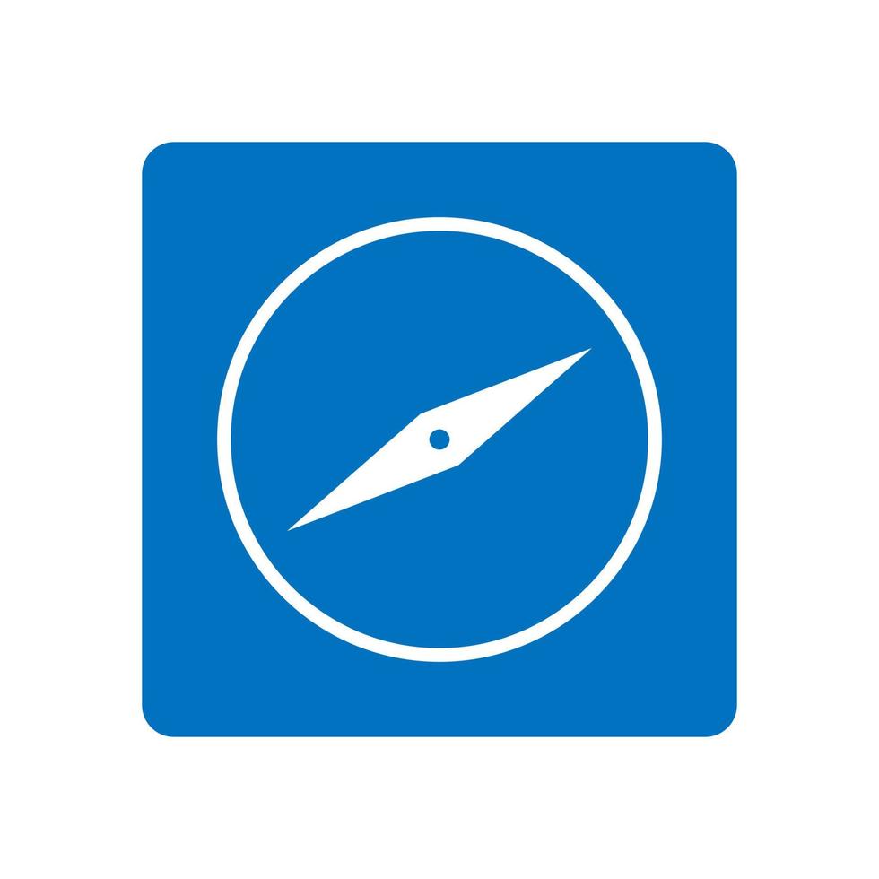 Compass icon flat design vector illustration isolated