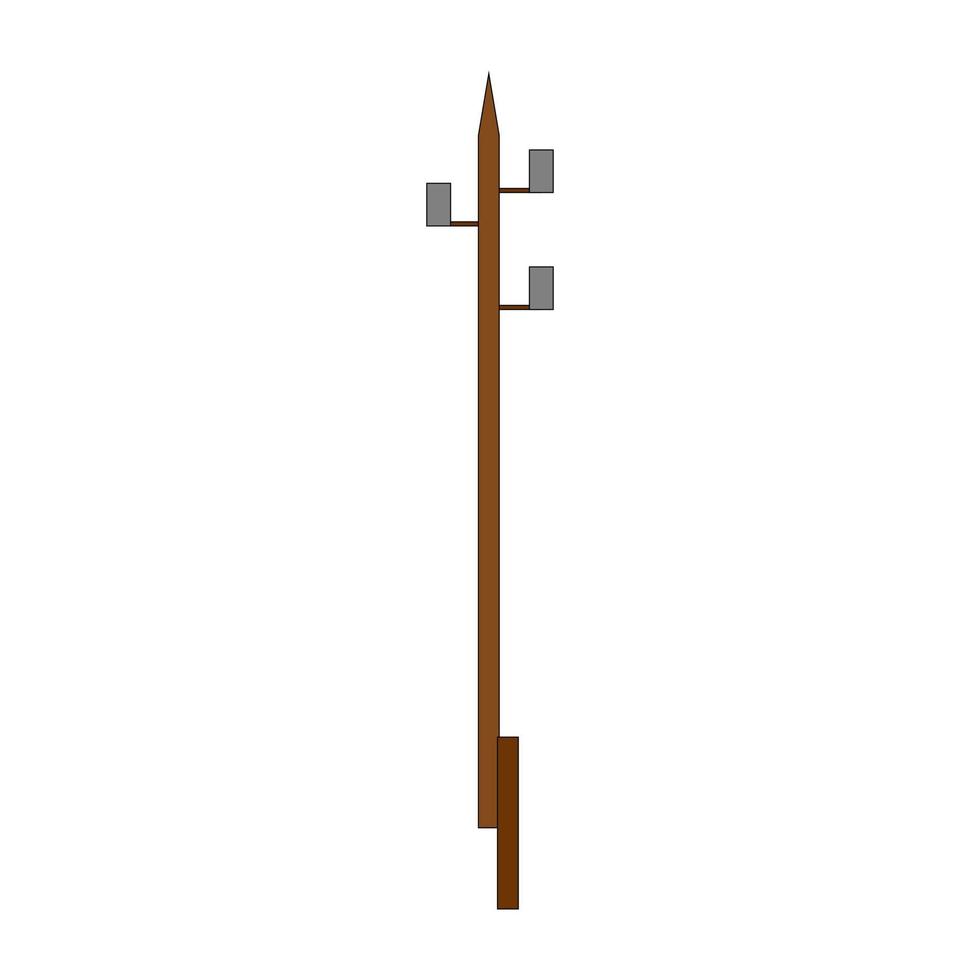 Wood power line icon. Power line symbol flat vector design illustration isolated
