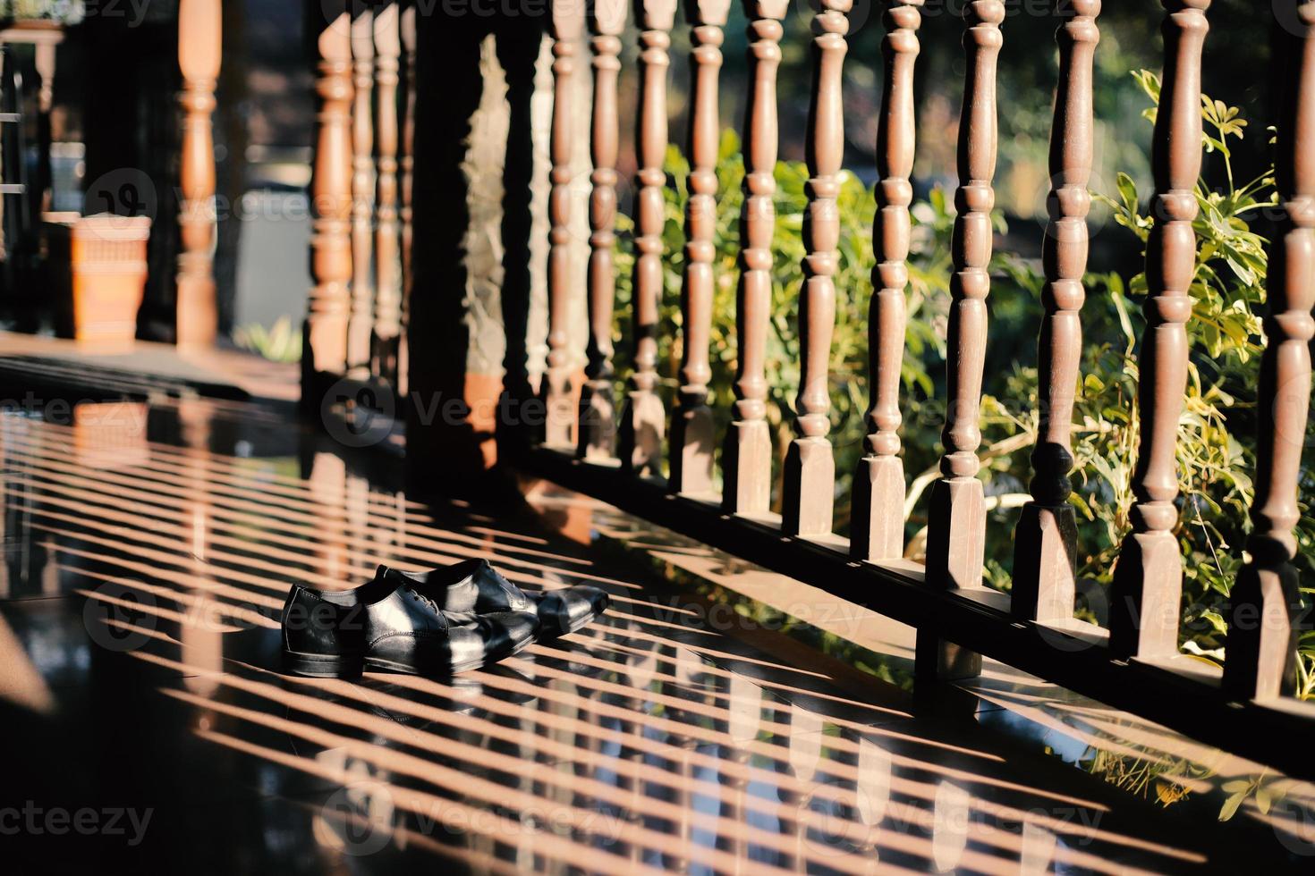 Black wedding shoes photo