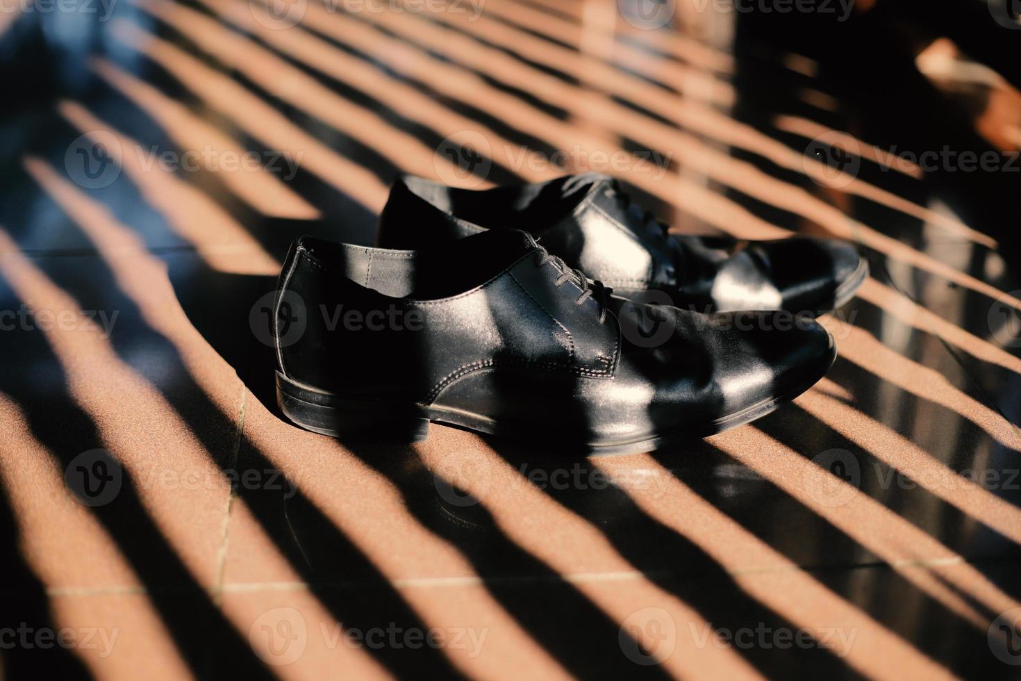 Black wedding shoes photo