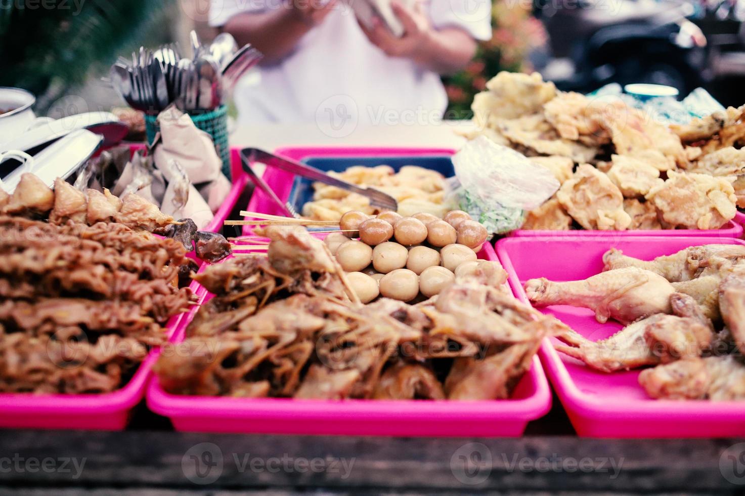 Delicious satay chicken photo