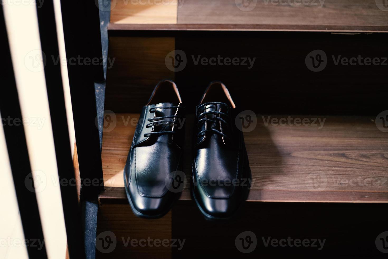 Black wedding shoes photo