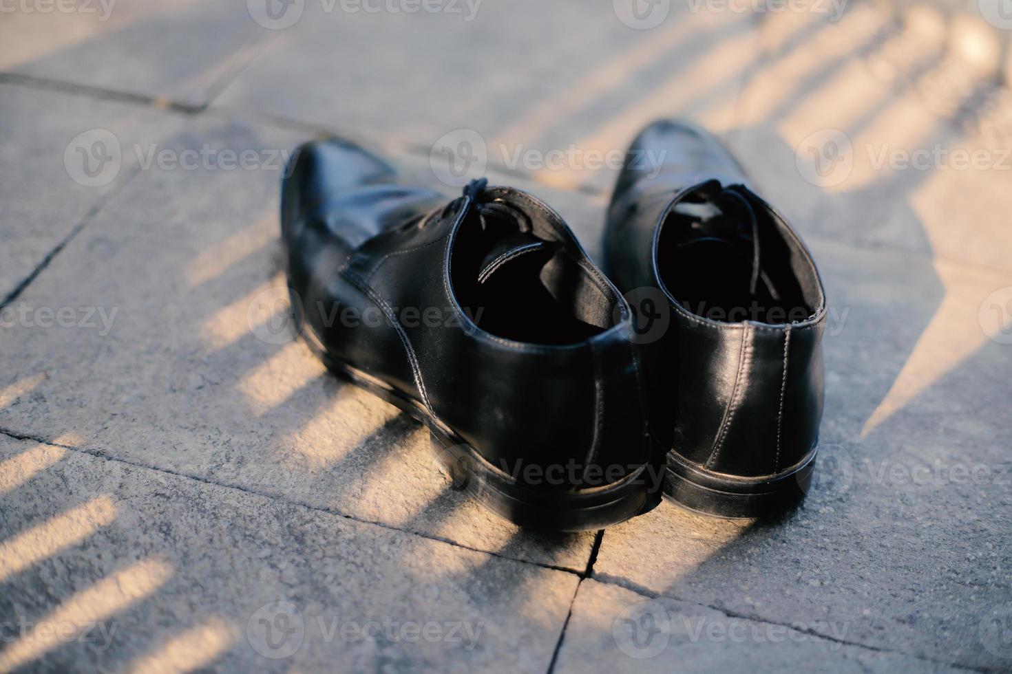 Black wedding shoes photo