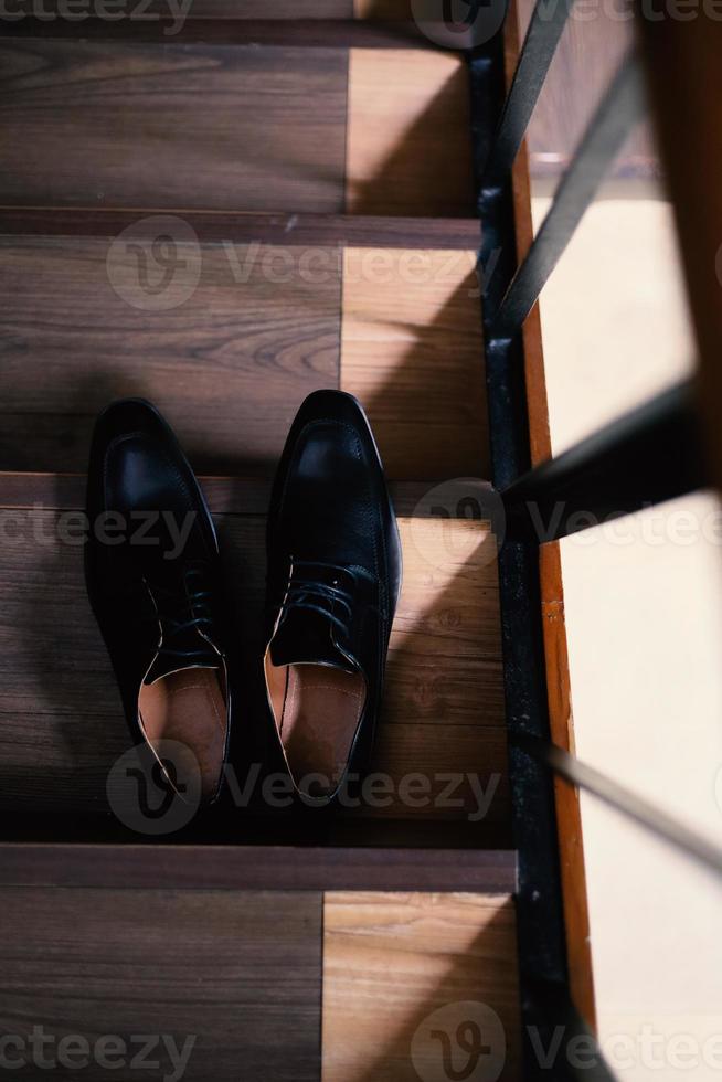Black wedding shoes photo