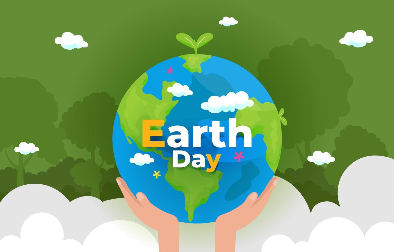 Earth Day Background vector