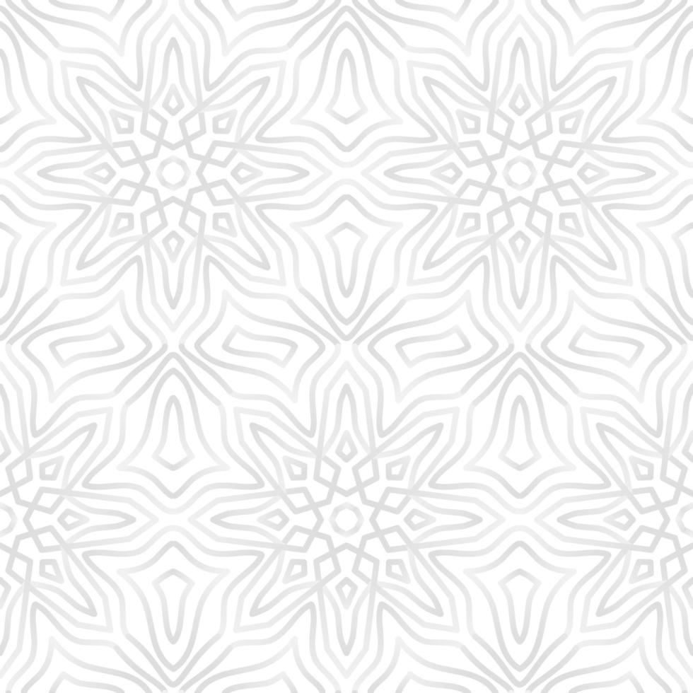 Abstract Grey Arabic Motif Vector Seamless Pattern Design. Awesome for classic product design, fabric, backgrounds, invitations, packaging design projects. Surface pattern design.