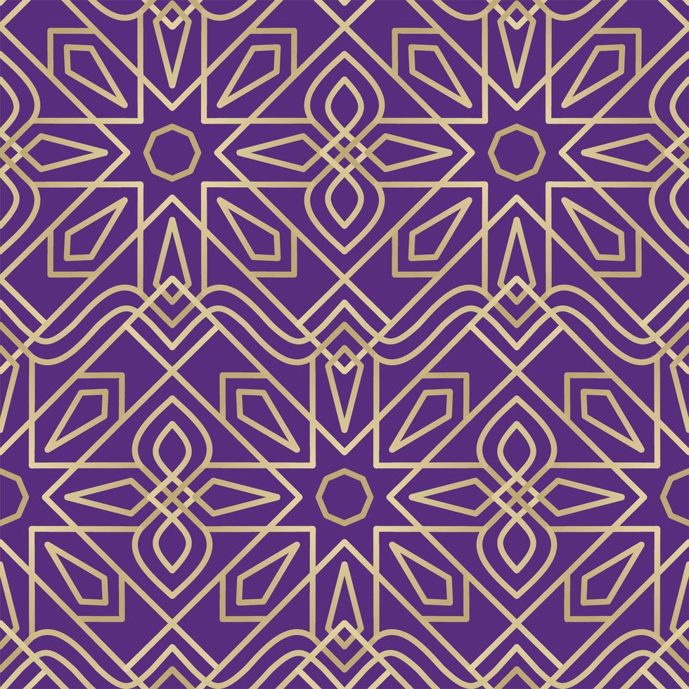 Gradient Gold Arabic Motif Vector Seamless Pattern Design. Awesome for classic product design, fabric, backgrounds, invitations, packaging design projects. Surface pattern design.