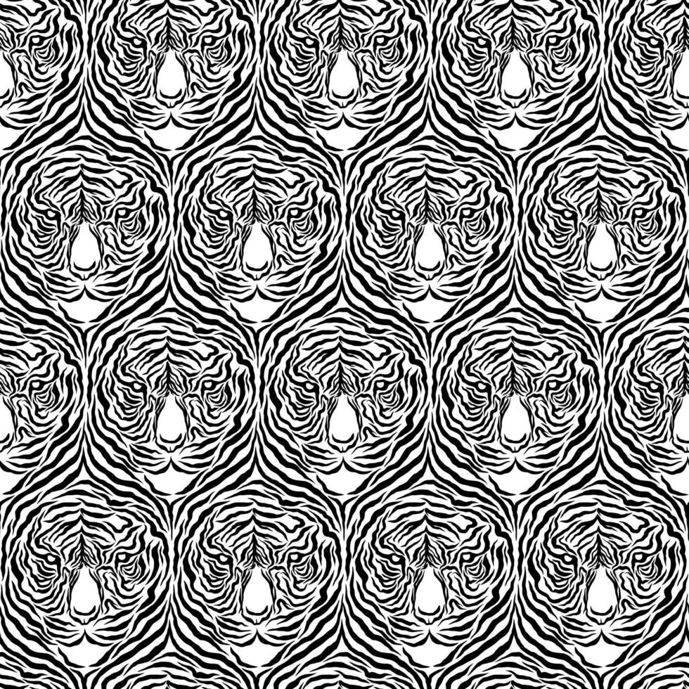 Tiger Animal Stripe Motif Vector Seamless Pattern Design. Awesome for classic product design, fabric, backgrounds, invitations, packaging design projects. Surface pattern design.
