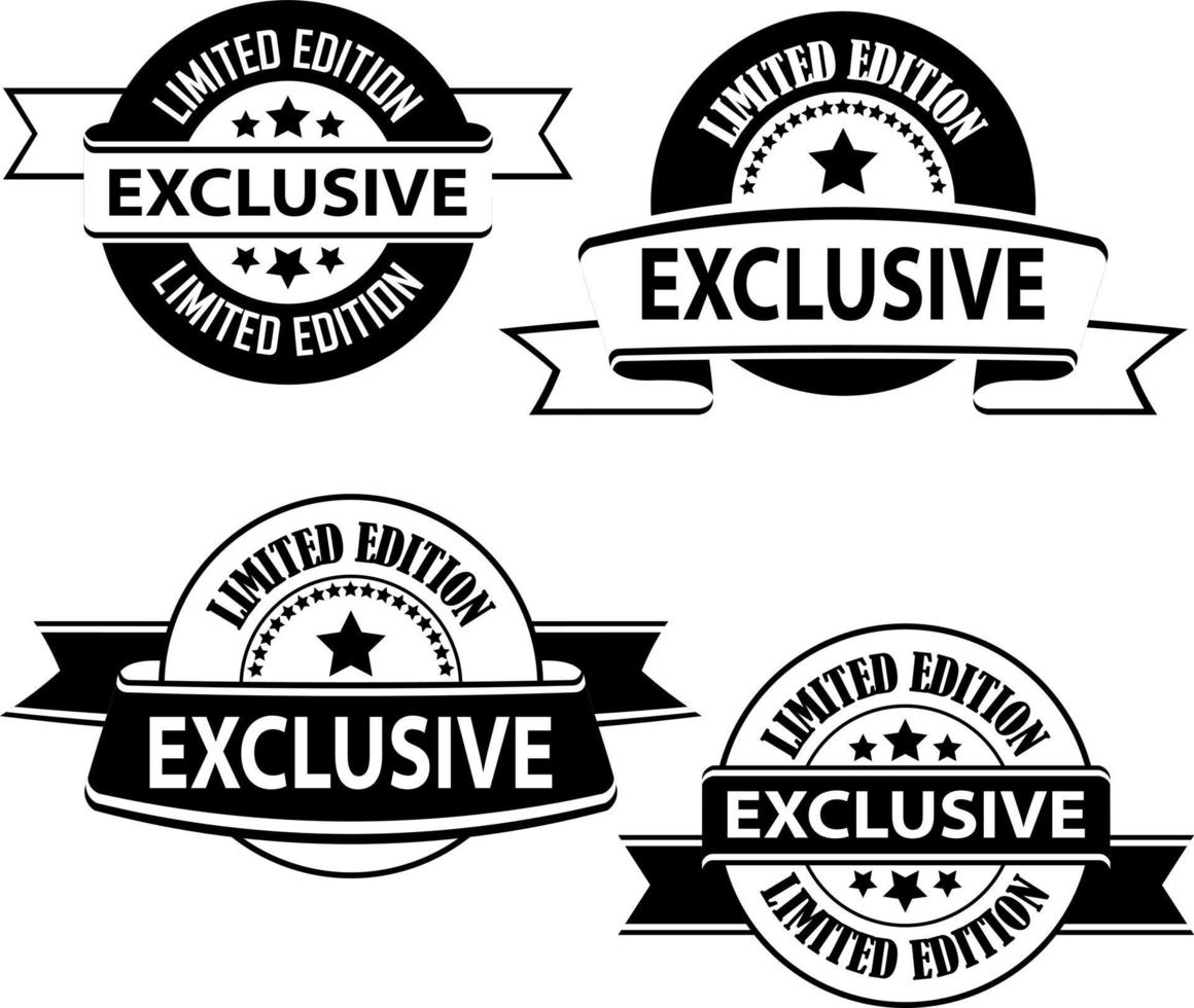 various silhouette exclusive label for sales and entertainment by vector design