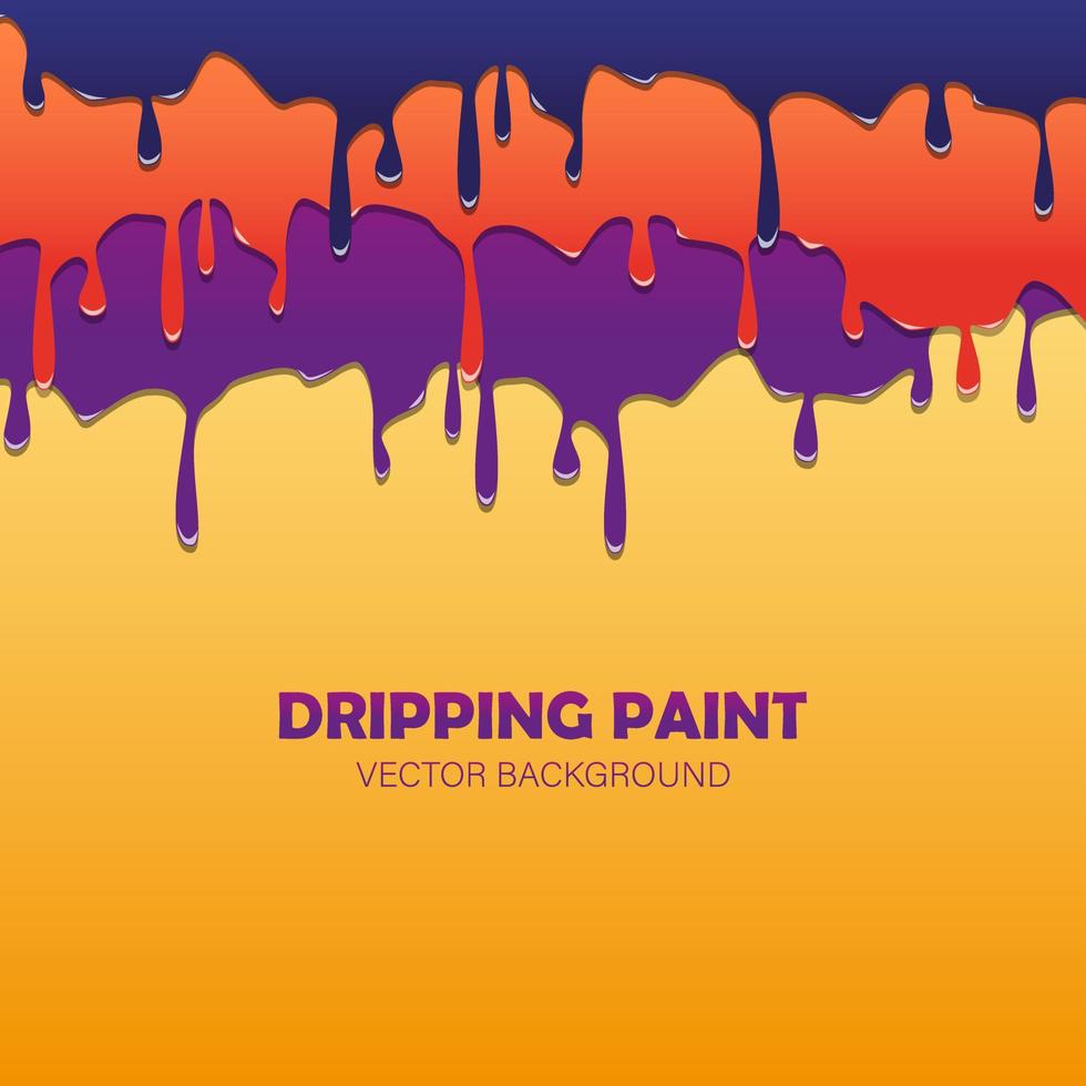 dripping paint vector background with various color