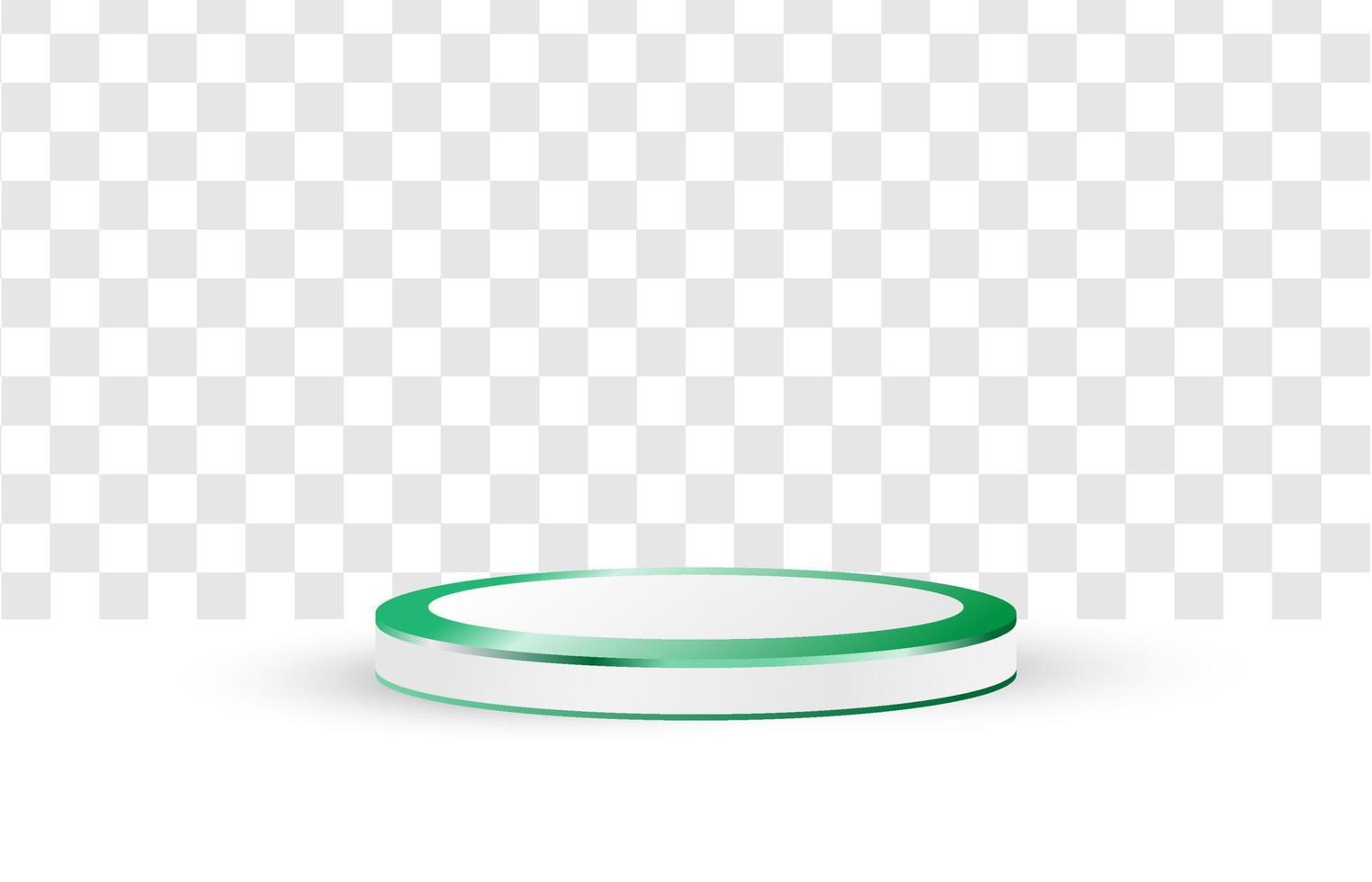 3d podium vector design on transparent white background. green podium texture geometric circle shape. for product showcases and advertising mockups. modern templates
