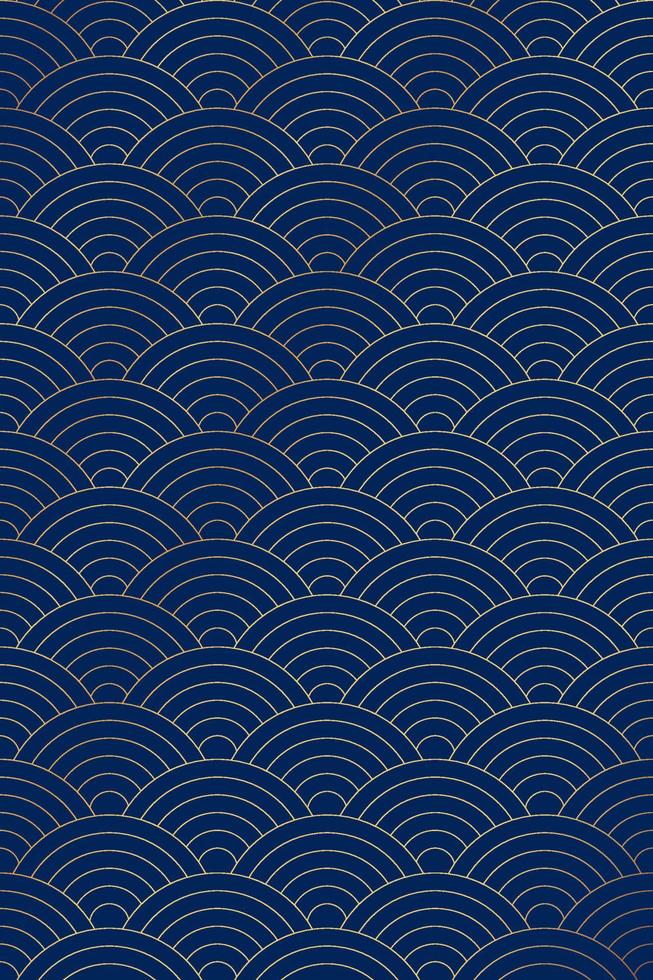 fondo vectorial del patrón de onda japonés. patrón círculo transparente onda abstracta fondo lujo color y línea. Ilustración de vector de patrón de círculo japonés