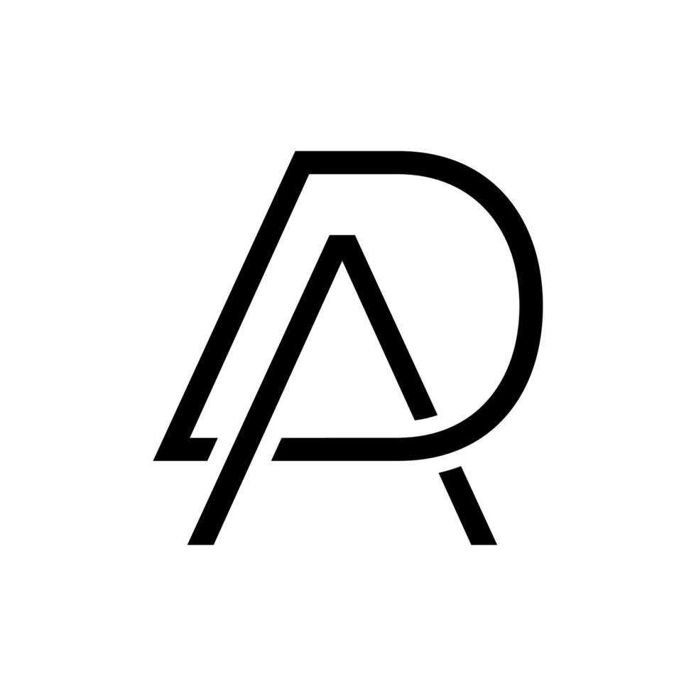 anuncio de carta o diseño de logotipo moderno de anuncio inicial vector