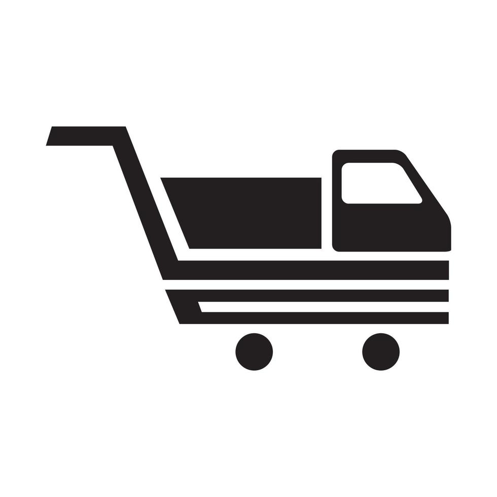 sale trolley with truck logo symbol icon vector graphic design illustration idea creative