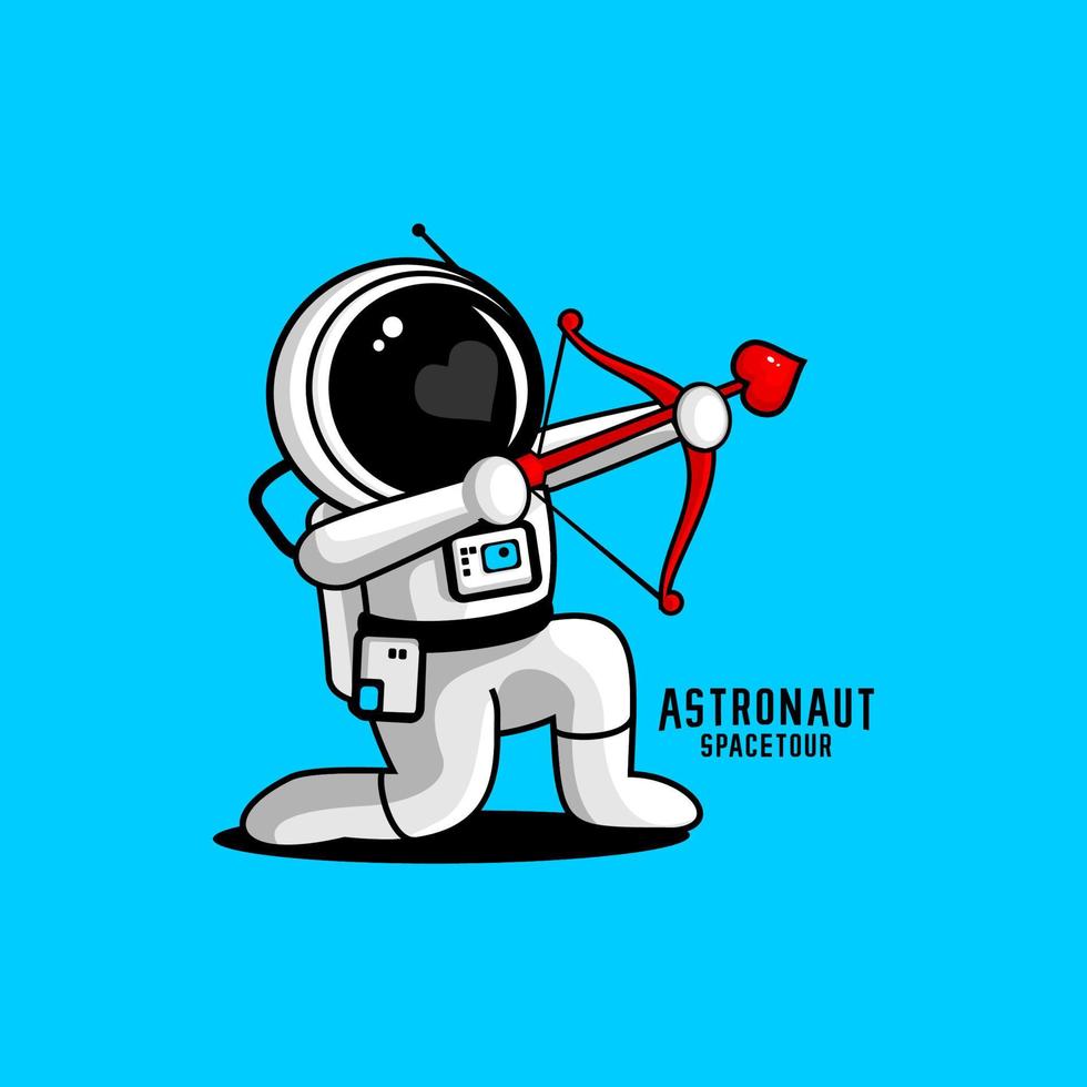 ASTRONAUT ARROW CARTOON vector