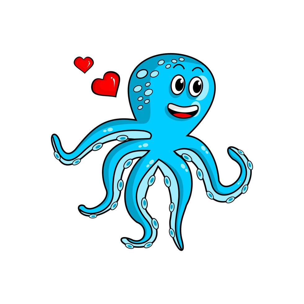 vector de dibujos animados de pulpo