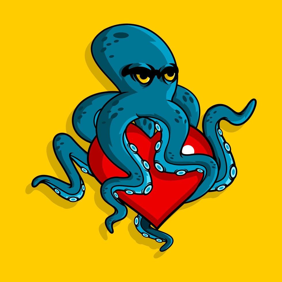 OCTOPUS AND LOVE vector