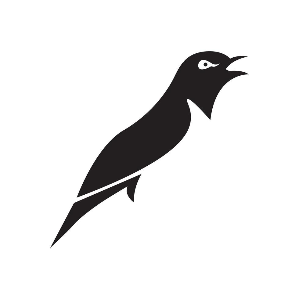 Starling bird song logo symbol icon vector graphic design illustration idea creative