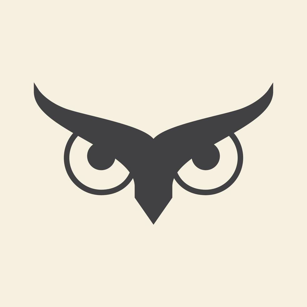 moderno simple noche animal búho ojos logotipo símbolo icono vector gráfico diseño ilustración