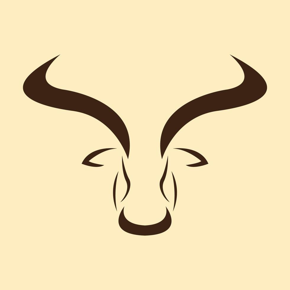 modern shape long horn goat logo design vector graphic symbol icon sign illustration creative idea