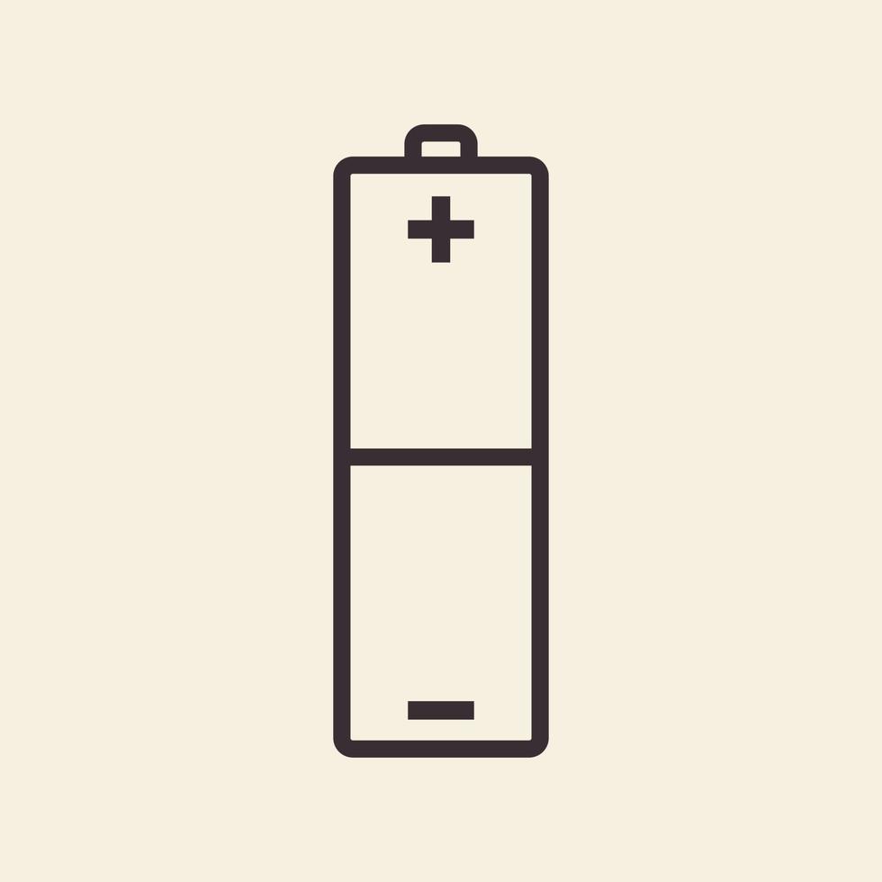 línea batería hipster logo diseño vector gráfico símbolo icono signo ilustración idea creativa