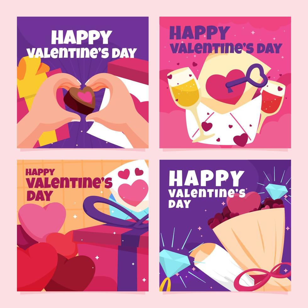 Happy Valentine's Day Romantic Element vector