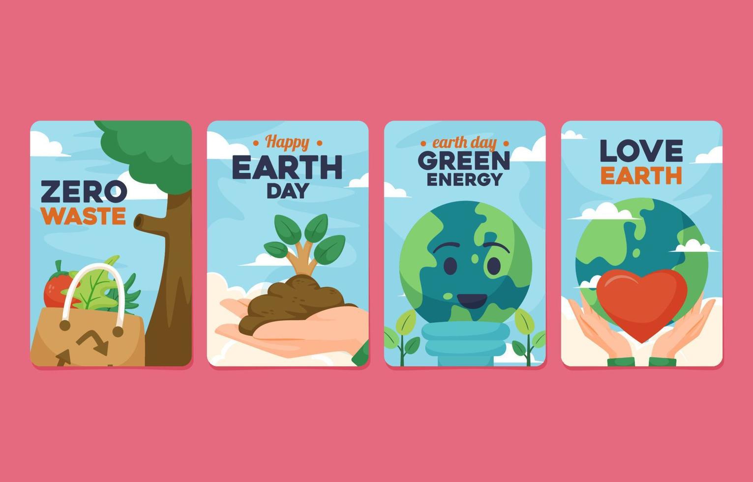 Earth Day Awareness with Go Green Concept vector