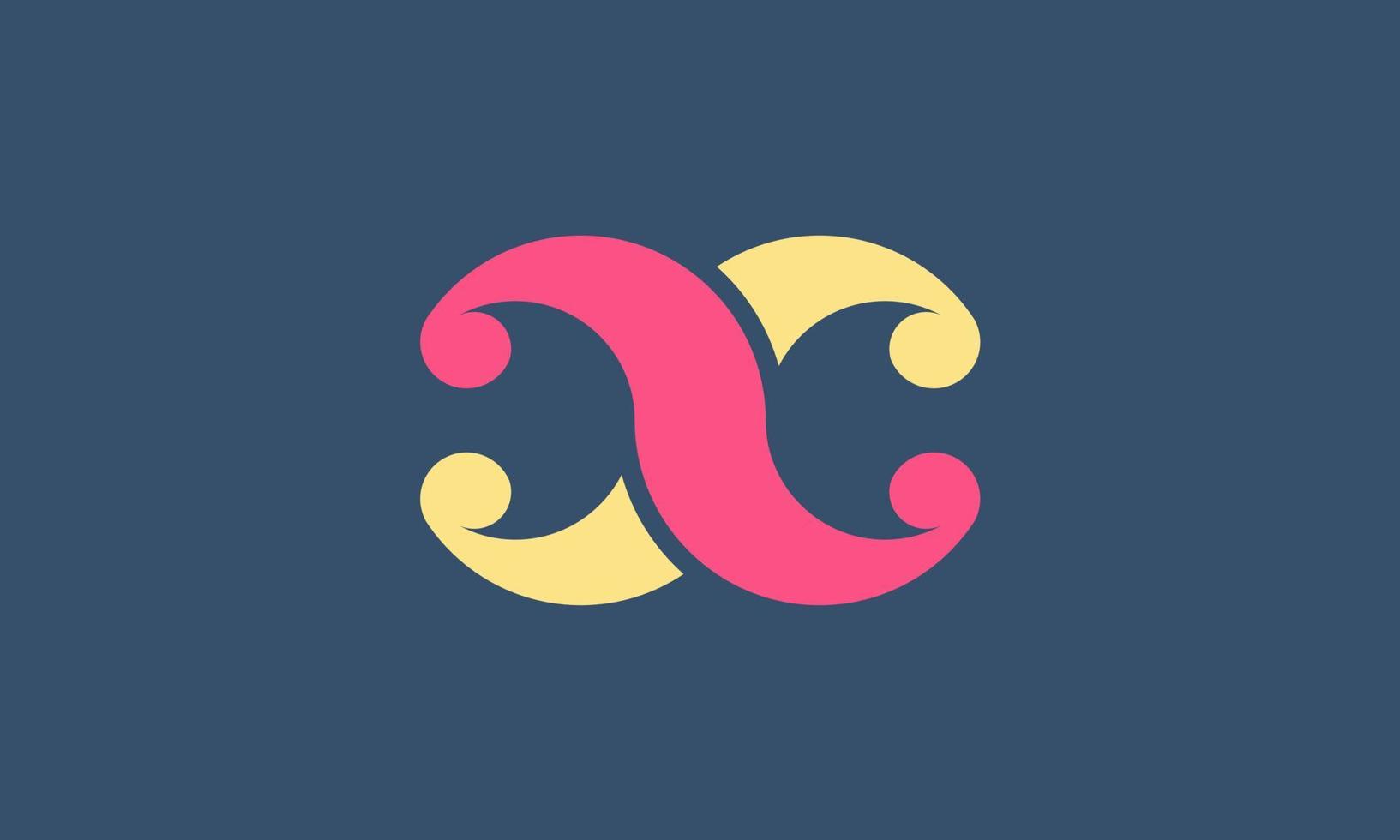 C Clown Hat Logo, Jester Symbol, Simple and Minimalist Concept, Flat Style, Creative and Symmetrical Approach vector