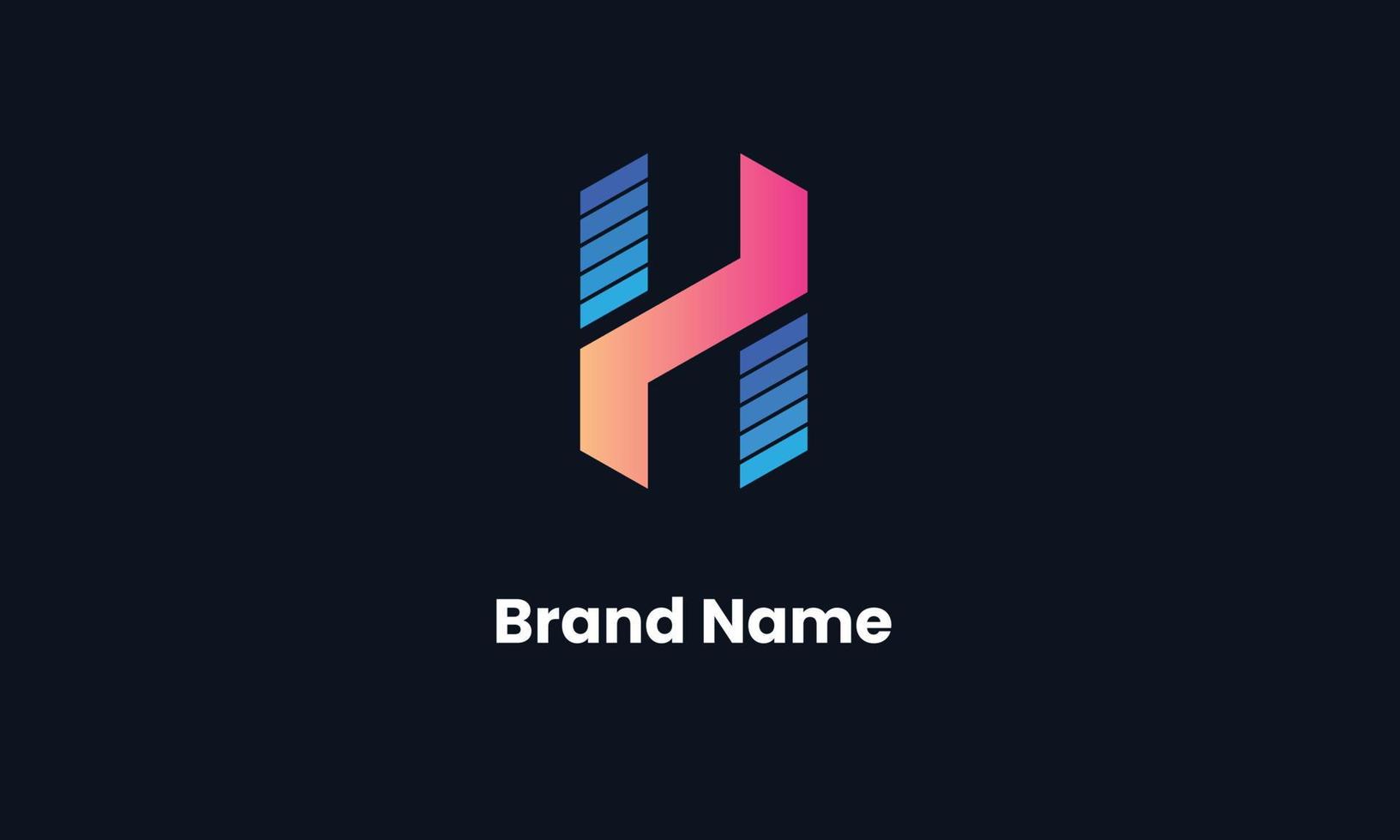logotipo de letra del alfabeto h, logotipo de símbolo de llave inglesa, estilo simple y moderno, concepto minimalista plano adecuado para todo tipo de negocios y marcas vector