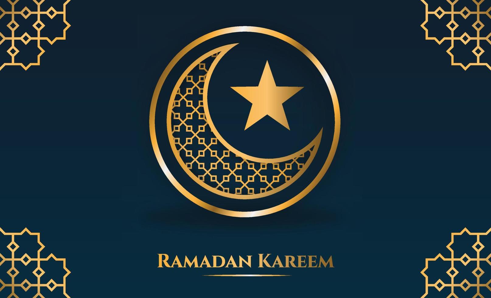 Ramadan sale horizontal banner with gold crescent moon and star element suitable for social media promotion and marketing post template vector