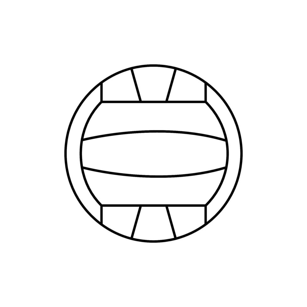 Volleyball Outline Icon Illustration on White Background vector