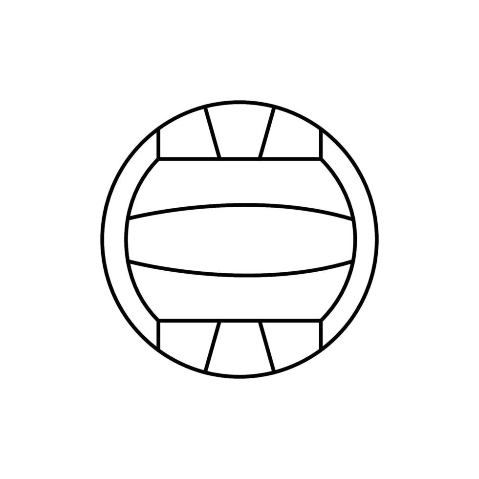 Volleyball Outline Icon Illustration on White Background vector