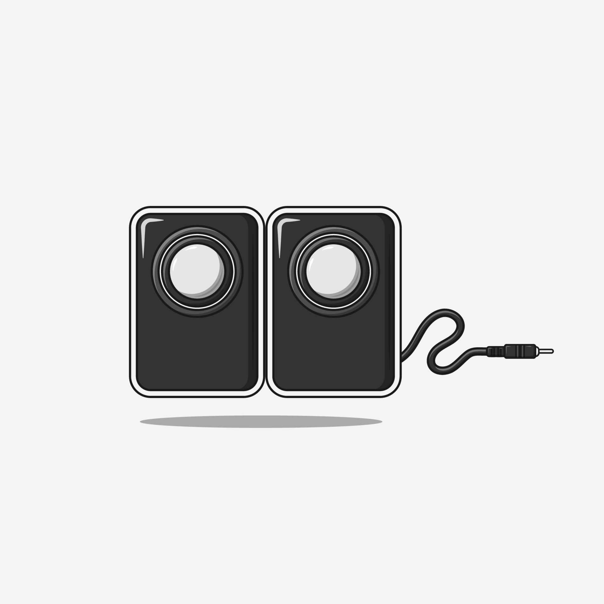 computer speaker clipart black and white free