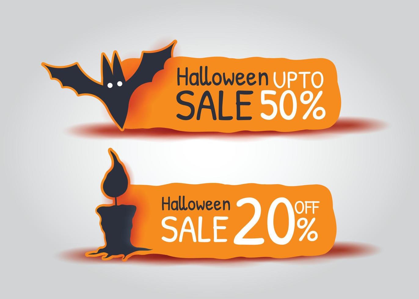 ilustración de vector de banner de venta de halloween