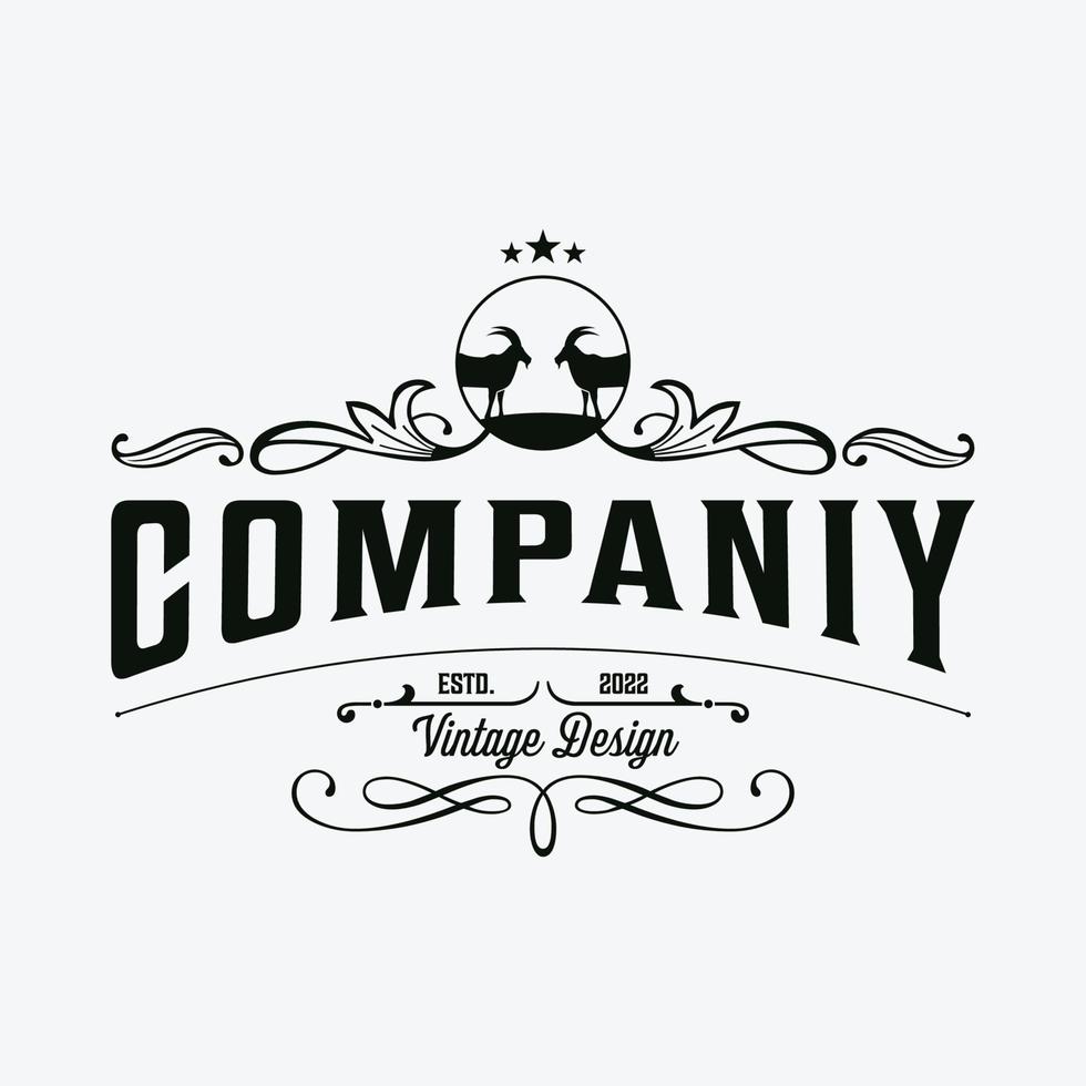 goad vintage vector logo symbol illustration design