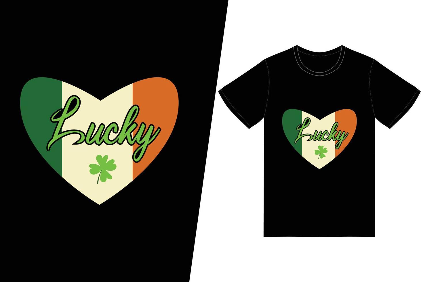 Lucky T-shirt design vector