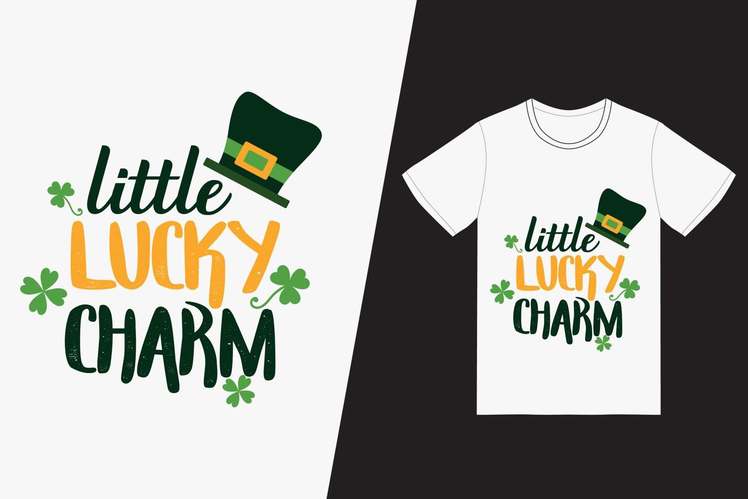 Little Lucky Charm T-shirt vector