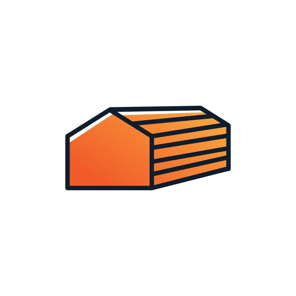 warehouse abstract minimalist line art outline  logo vector icon illustration