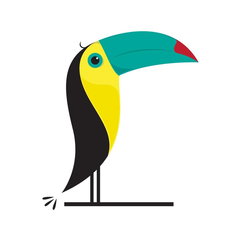 colorido lindo pájaro tucán cálao diseño de logotipo vector gráfico símbolo icono signo ilustración idea creativa