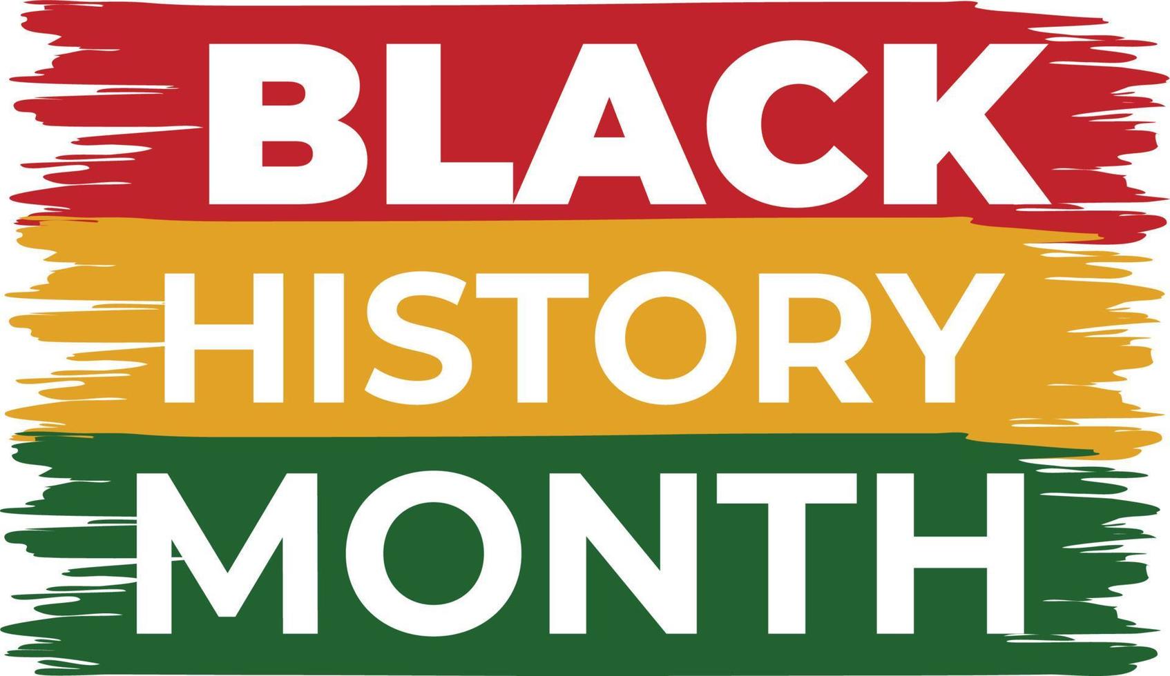 Black History Month Brush Stroke Effect vector