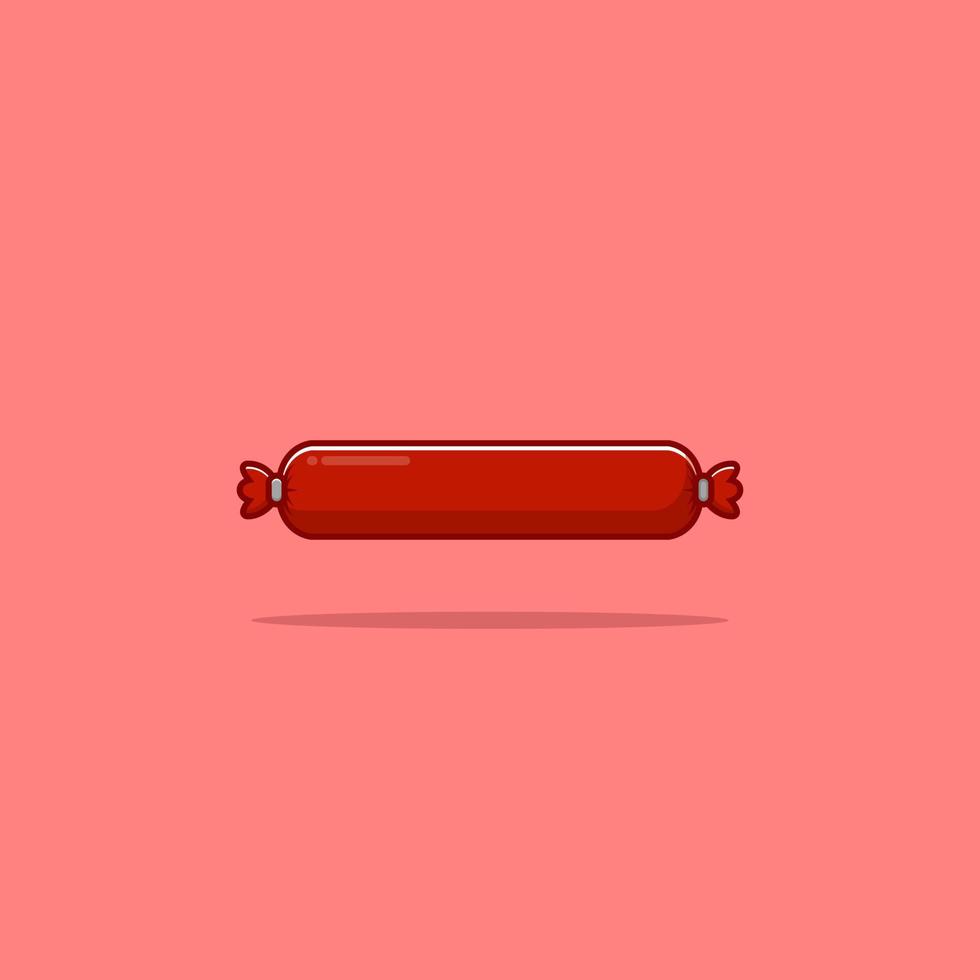 Sausage cartoon style icon illustration vector