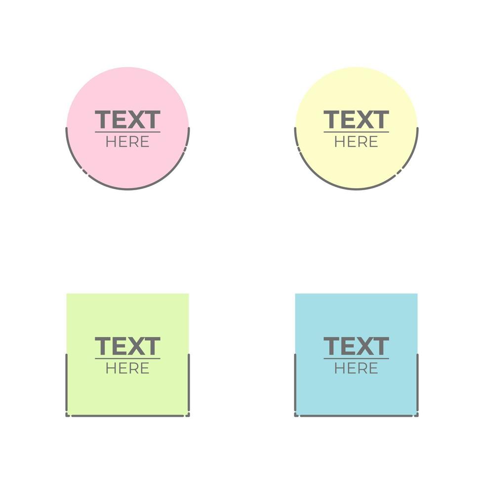 Set of bubble text illustration vector