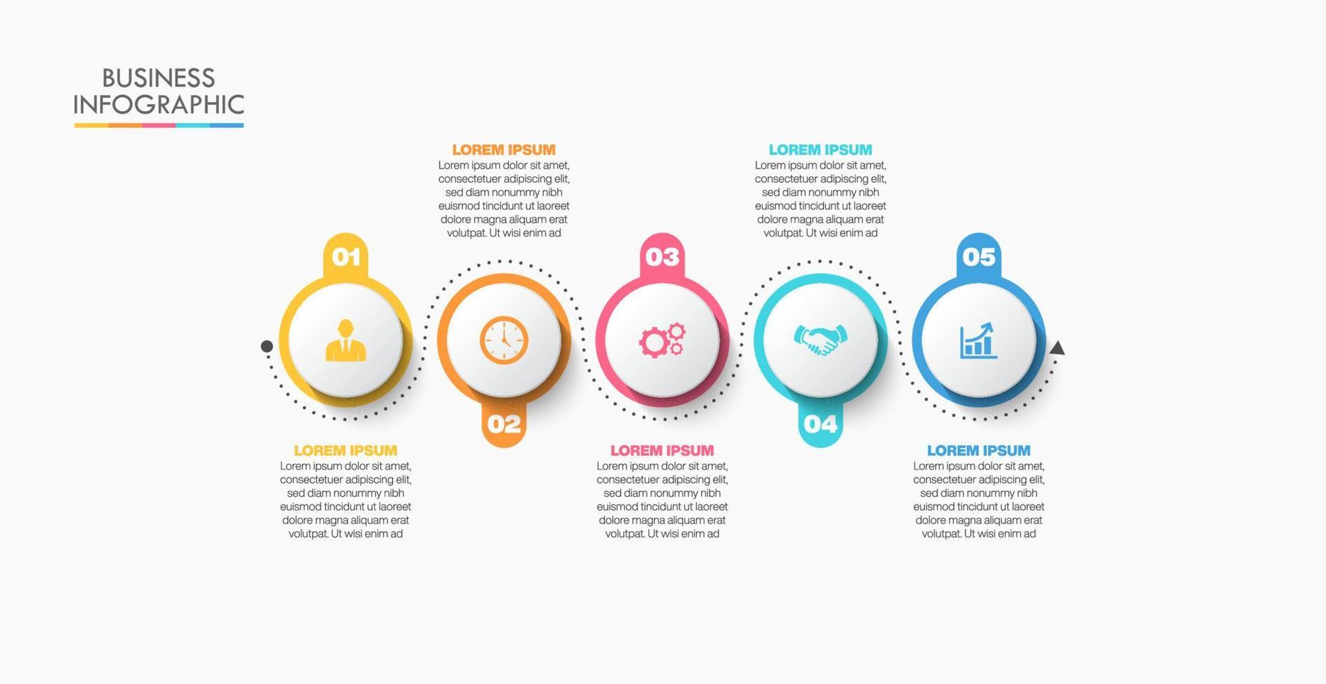 Presentation business infographic template vector